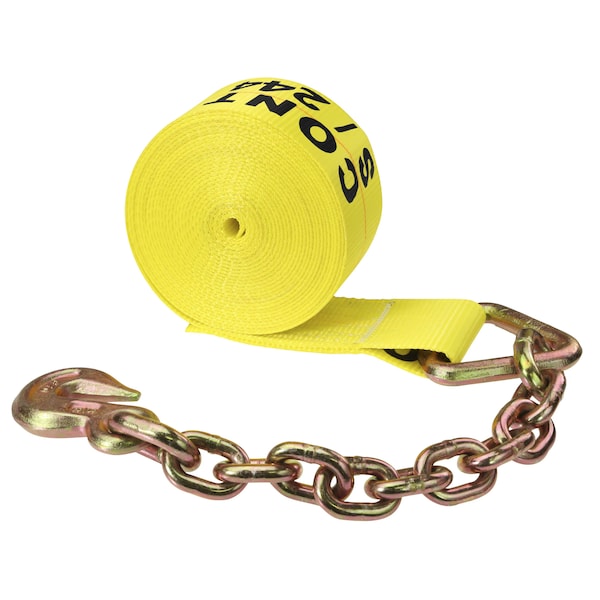 3" x 20' Winch Strap with Chain Extension, 320CE